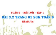 Bài 3.2 trang 61 SGK Toán 6 tập 1 Kết nối tri thức